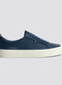 Cariuma OCA Low Pebbled Leather Dark Denim