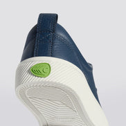 Cariuma OCA Low Pebbled Leather Dark Denim