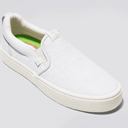 Cariuma Slip-On Pebbled Leather White