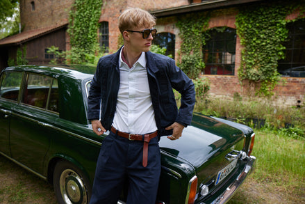 Bowler Berlin "Ivy League" Chino Hose dunkelblau