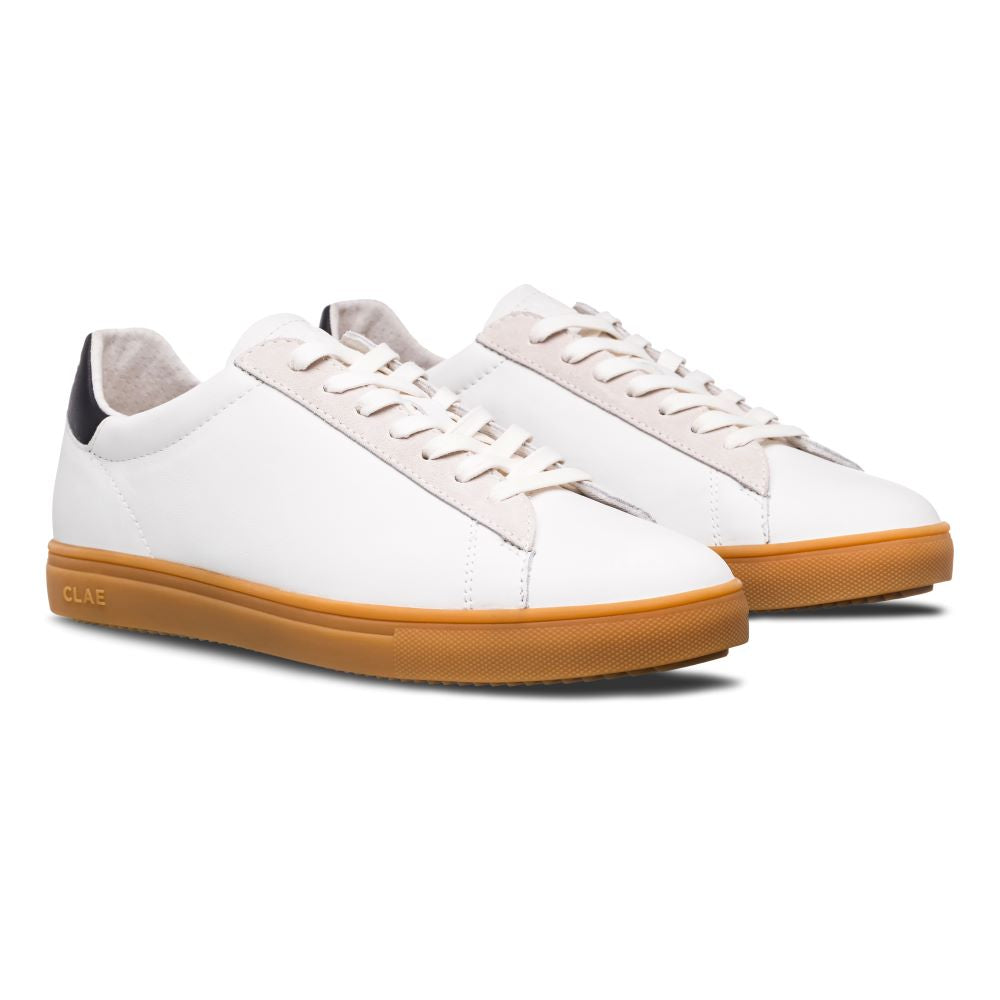 Clae Bradley Leather White Black Light Gum