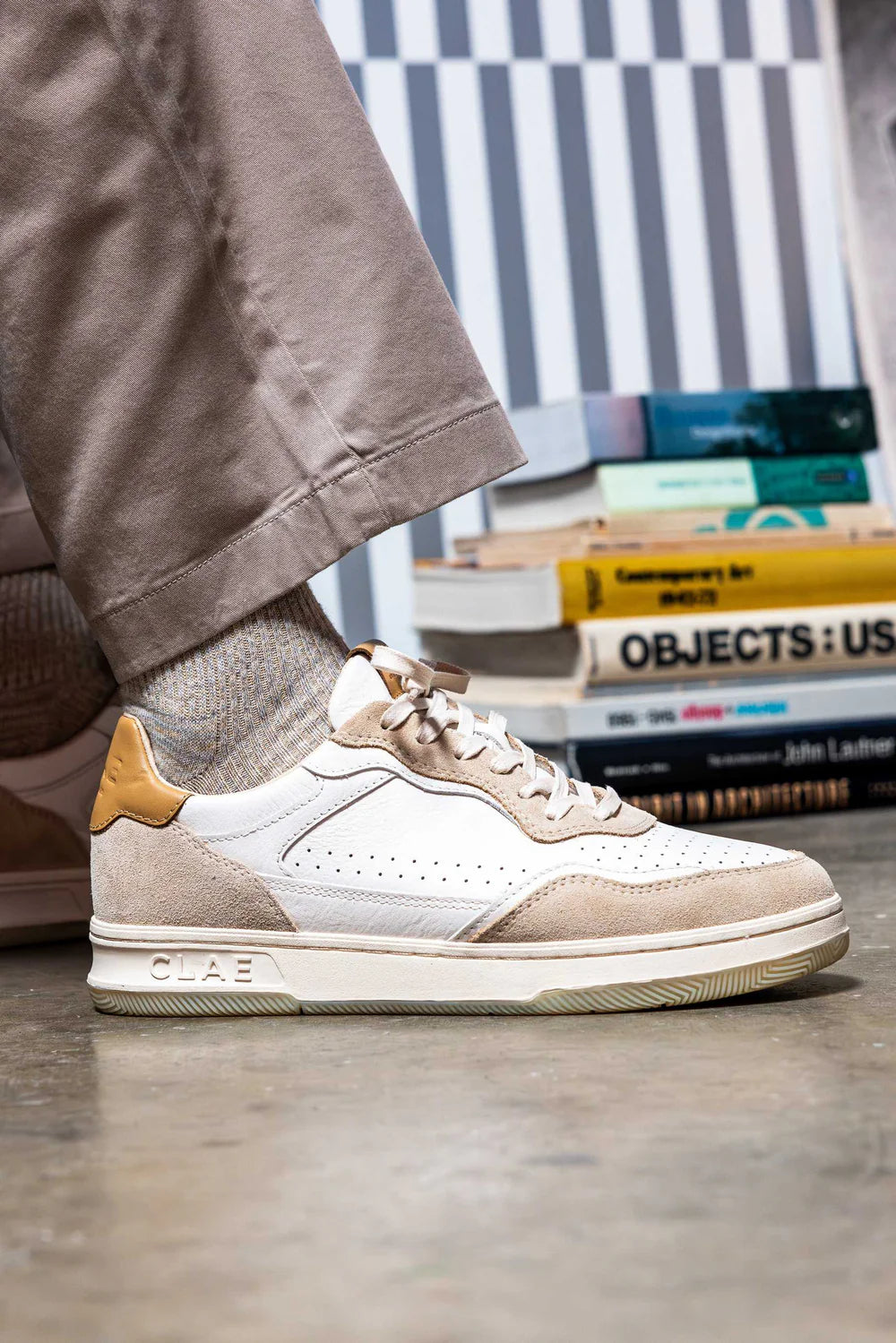 Clae Haywood Fog Leather Safari