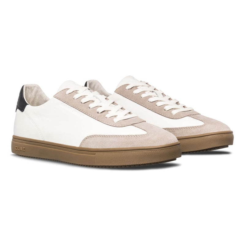 Clae Deane White Leather Grey Dark Gum