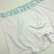 Eisdieler Unterhose Boxer weiß und eisblau