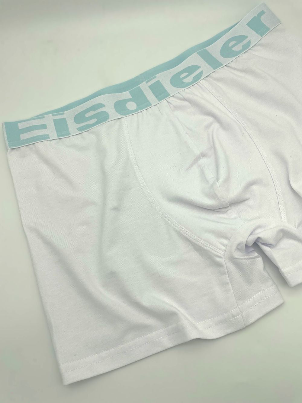 Eisdieler Unterhose Boxer weiß und eisblau