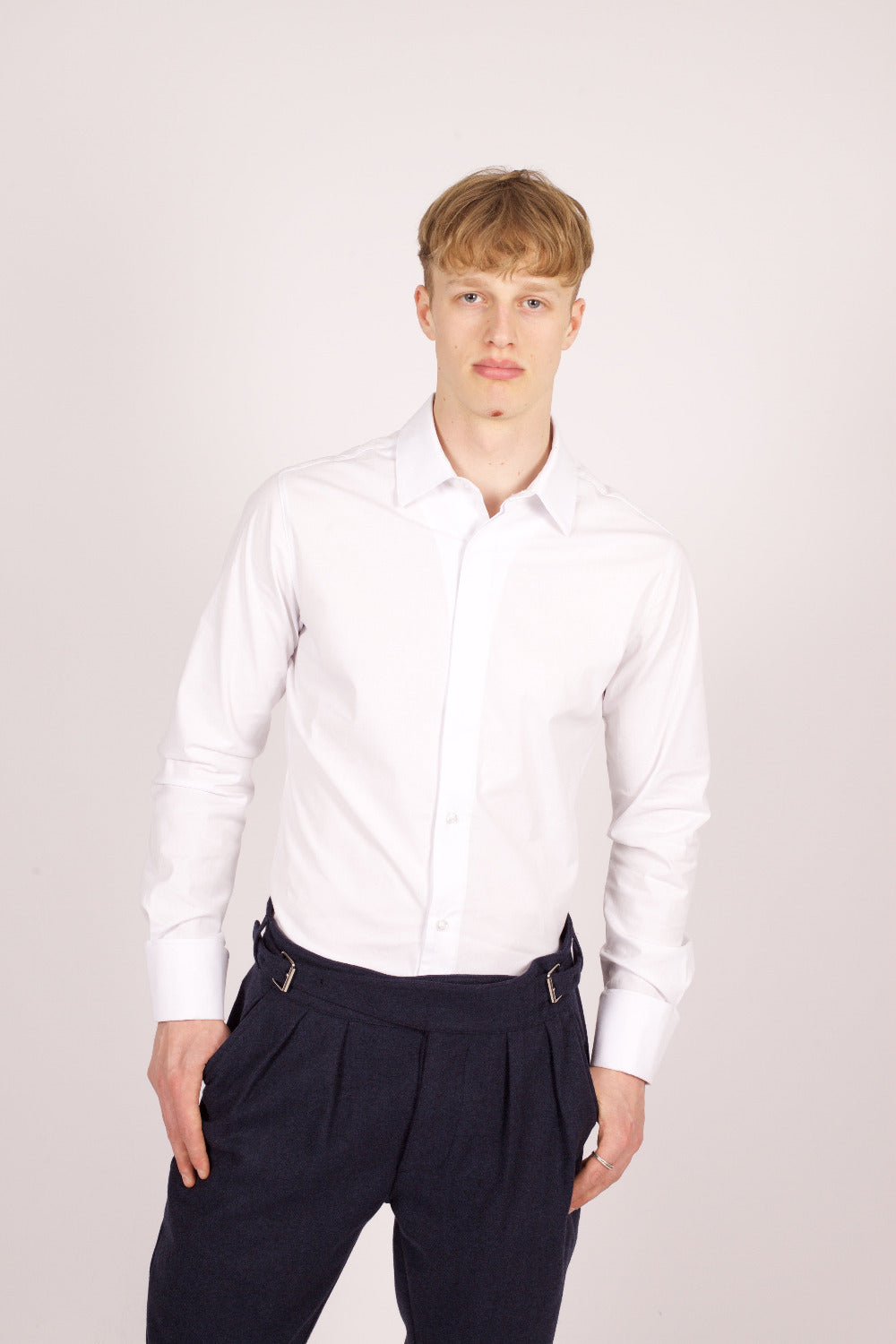 Bowler Berlin Hemd "New Jazz" White - Dress Shirt - James Bond Cuff