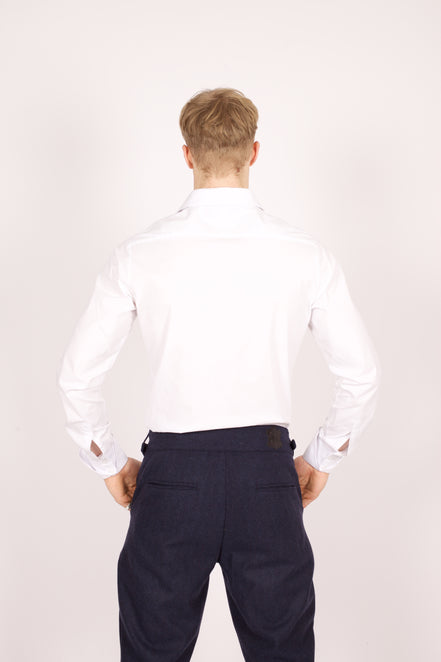 Bowler Berlin Hemd "New Jazz" White - Dress Shirt - James Bond Cuff
