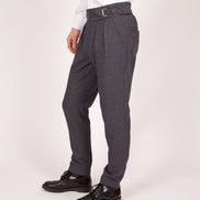Bowler Berlin Gurkha Hose Pepita Grau-Blau