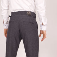 Bowler Berlin Gurkha Hose Pepita Grau-Blau