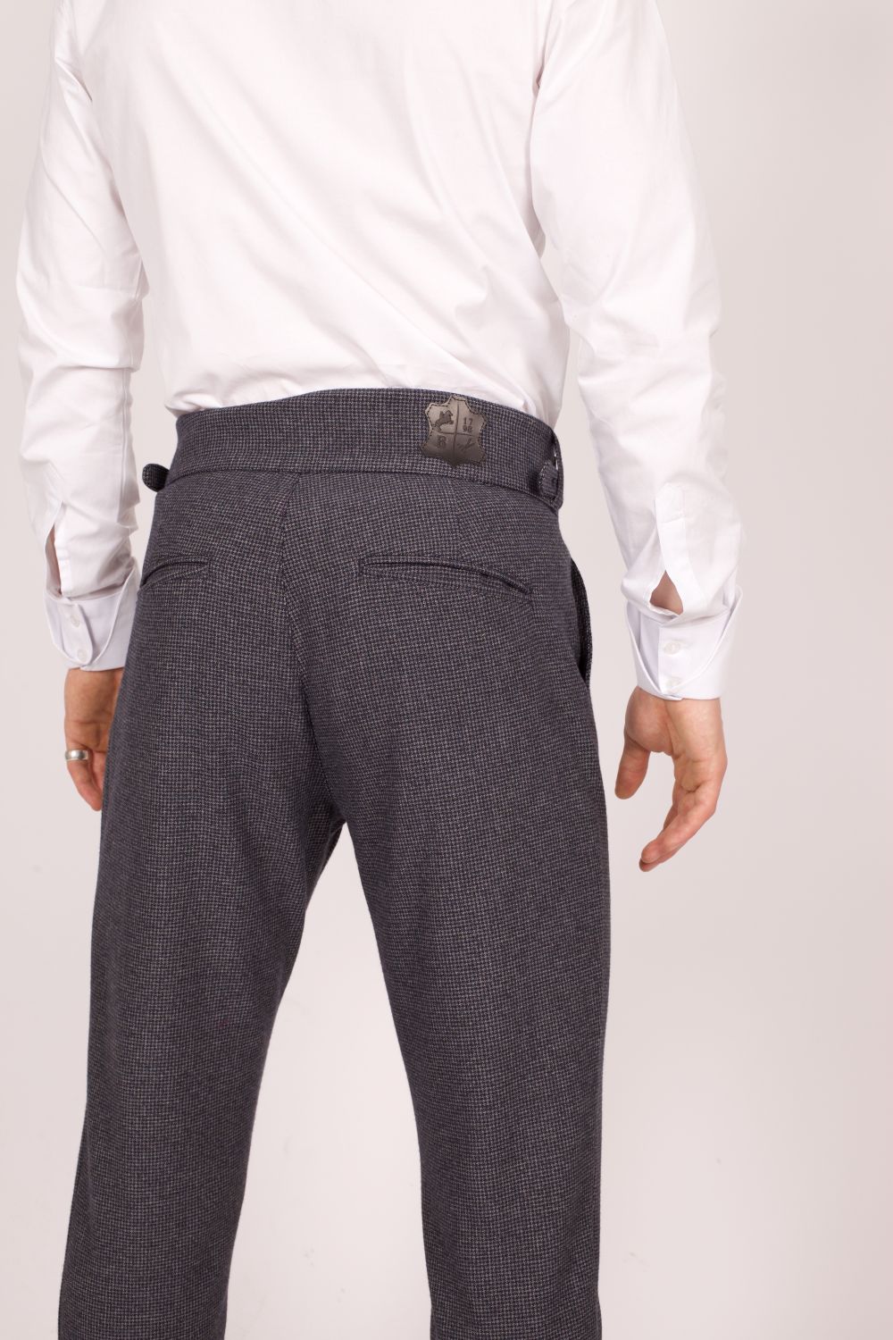 Bowler Berlin Gurkha Hose Pepita Grau-Blau