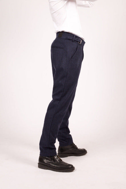 Bowler Berlin Gurkha Hose Fischgrat Dunkelblau
