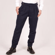 Bowler Berlin Gurkha Hose Fischgrat Dunkelblau