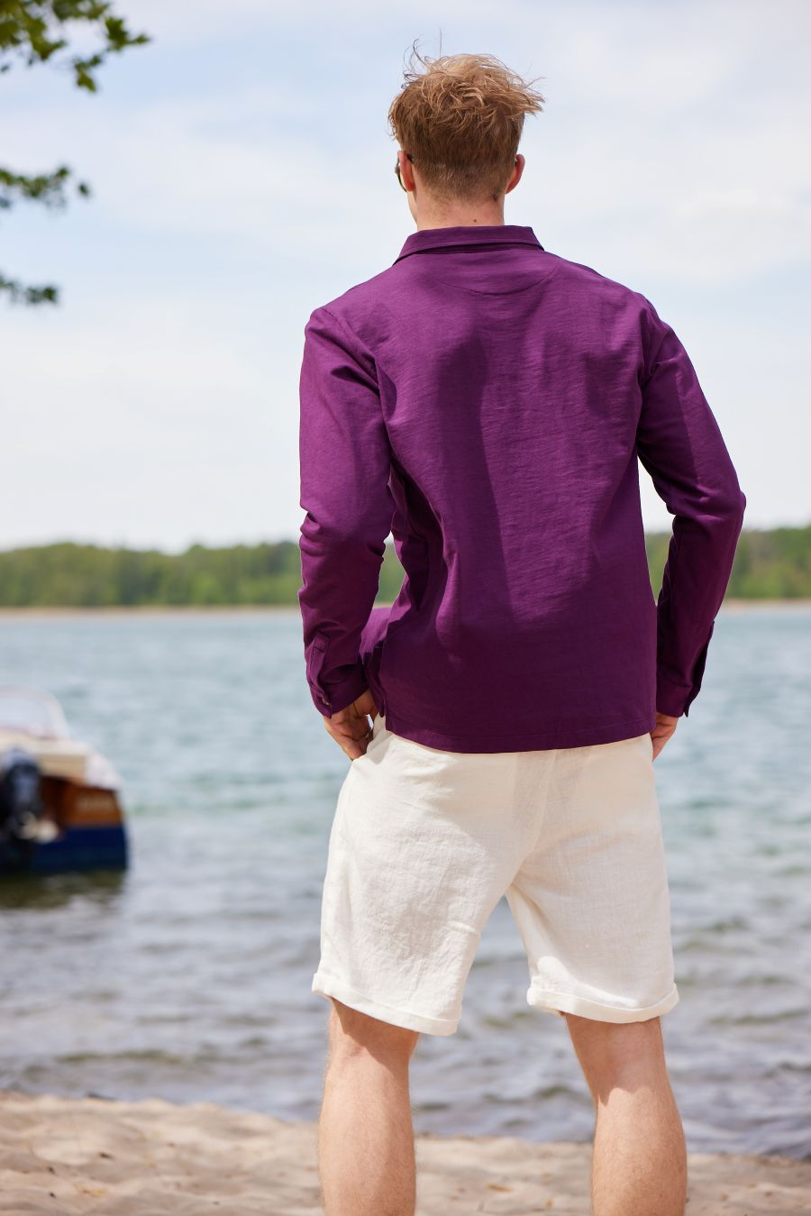 LA CONCH "Harbour Island" Hemd purple