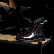 Solovair Burgundy Rub-Off Hi-Shine Dealer Boot