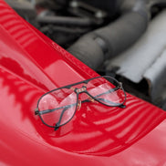 Ferrari F23 schwarze 90er Vintage Luxus Formel 1 Brille