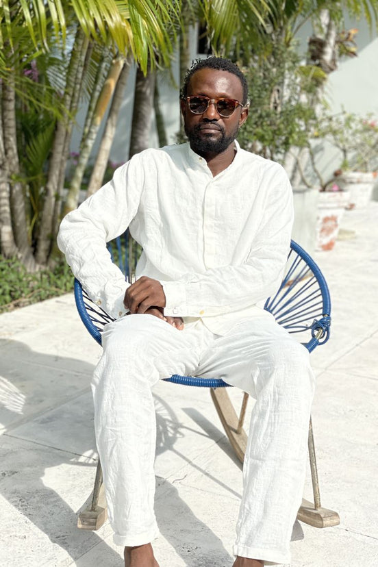 LA CONCH "Grand Bahama" Gurkha Leinenhose offwhite