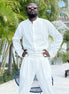LA CONCH "Grand Bahama" Gurkha Leinenhose offwhite