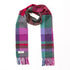 Irischer Wollschal Lang, Pink, Lila, Kariert
