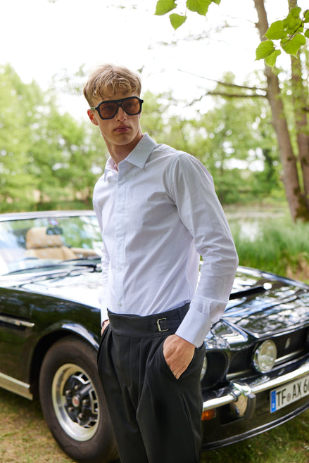 Bowler Berlin Hemd "New Jazz" White - Dress Shirt - James Bond Cuff