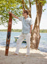 LA CONCH "Bahamas Shirt" Leinenhemd mit Motivdruck