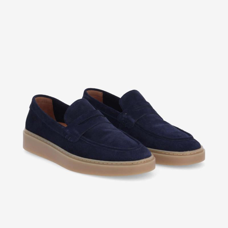 Schmoove "Loafly Moc(casin)" Navy Suede