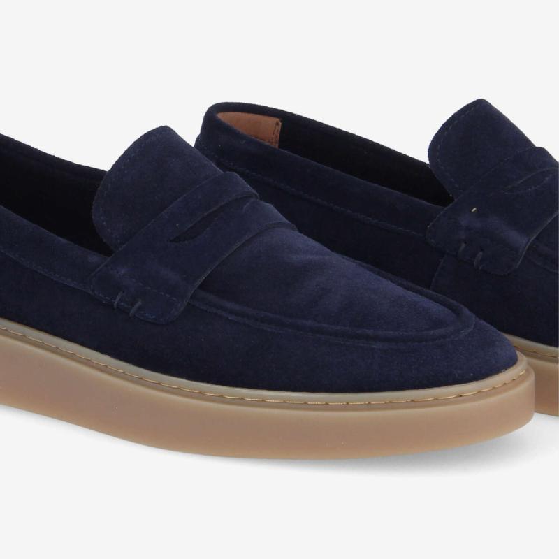 Schmoove "Loafly Moc(casin)" Navy Suede