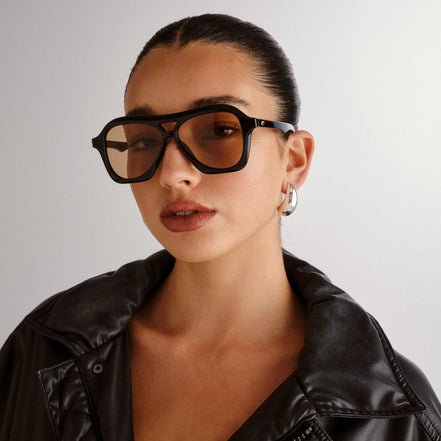 Le Specs Drizzle | Black Light Brown