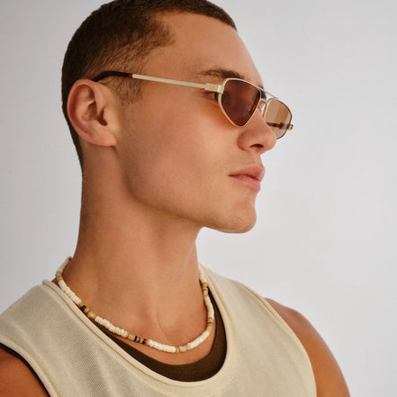 Lespecs "Treasure" Sonnenbrille Gold
