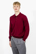 Bowler Berlin Merino Polo Burgund Burgund light