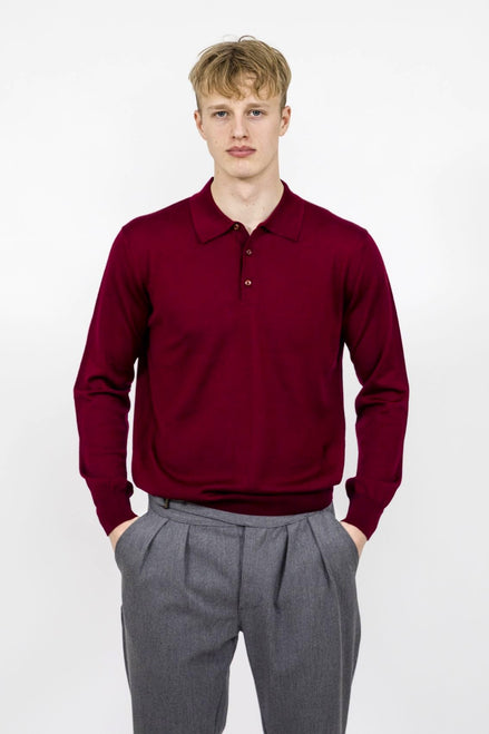 Bowler Berlin Merino Polo Burgund