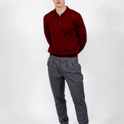 Bowler Berlin Merino Polo Burgund
