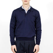 Bowler Berlin Merino Polo Nachtblau