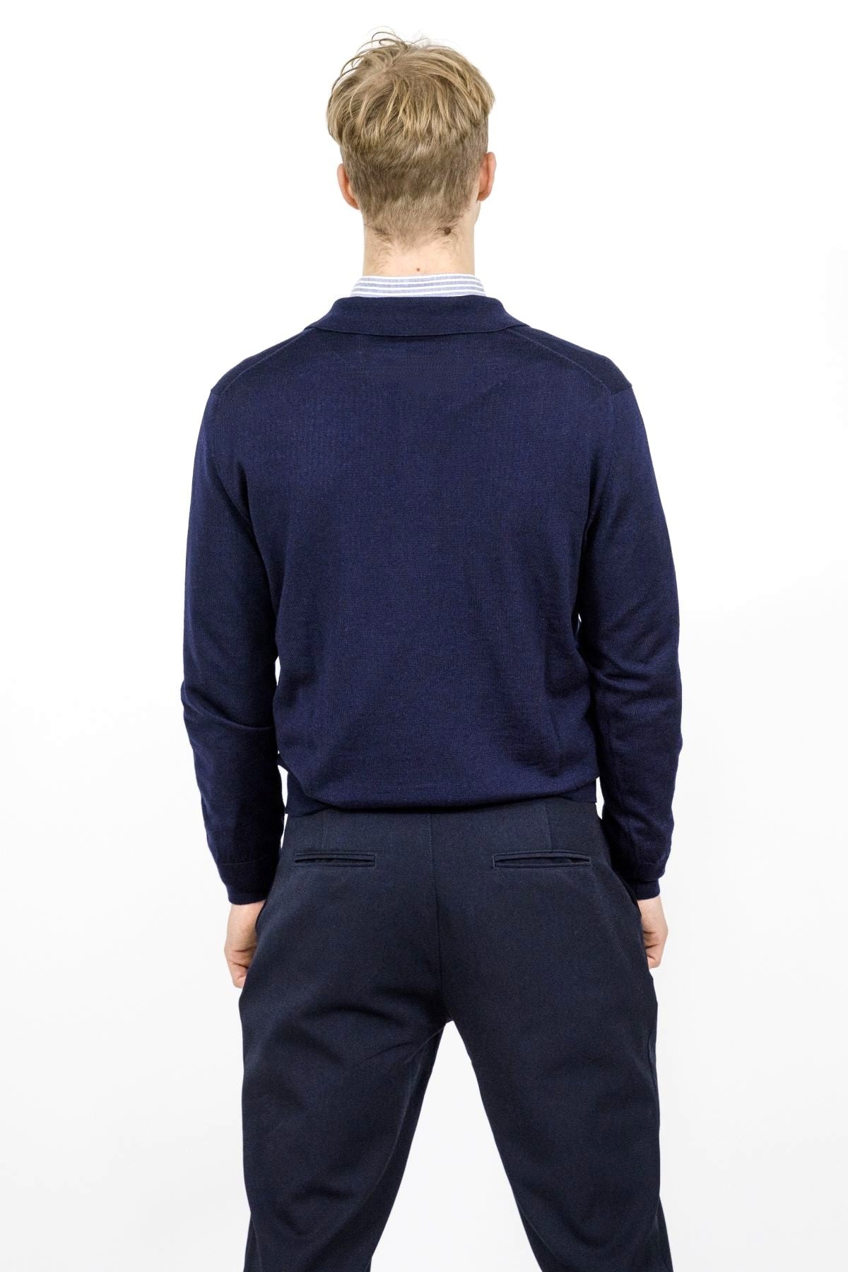 Bowler Berlin Merino Polo Nachtblau