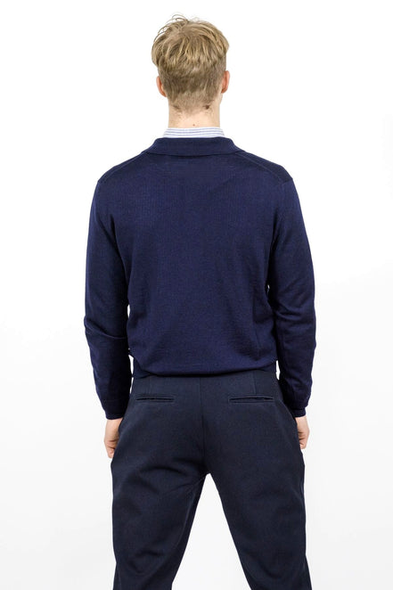 Bowler Berlin Merino Polo Nachtblau