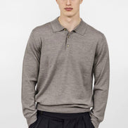 Bowler Berlin Merino Polo Sandgrau