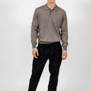 Bowler Berlin Merino Polo Sandgrau