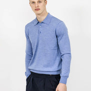 Bowler Berlin Merino Polo Hellblau