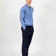 Bowler Berlin Merino Polo Hellblau
