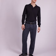 Bowler Berlin Seide Polo Schwarz