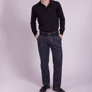Bowler Berlin Seide Polo Schwarz