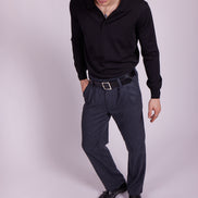 Bowler Berlin Seide Polo Schwarz