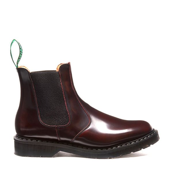 Solovair Burgundy Rub-Off Hi-Shine Dealer Boot