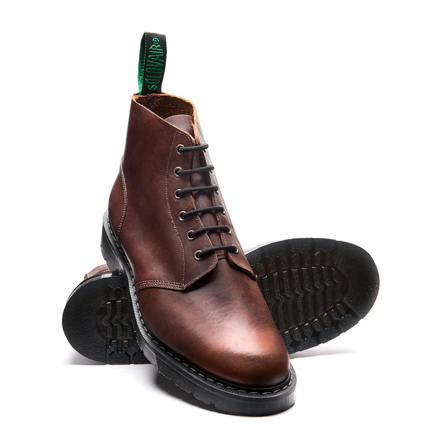 Solovair Brown Gaucho Crazy Horse 6 Eye Astronaut Boot