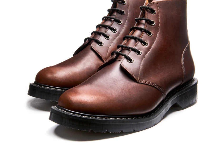 Solovair Brown Gaucho Crazy Horse 6 Eye Astronaut Boot