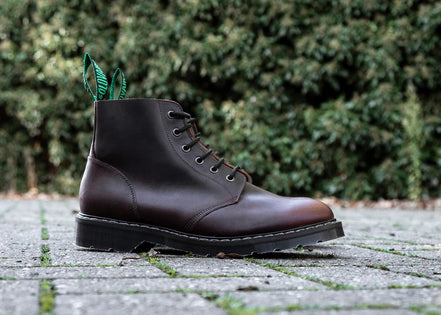 Solovair Brown Gaucho Crazy Horse 6 Eye Astronaut Boot
