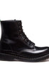 Solovair Black Hi-Shine 8 Eye Derby Boot
