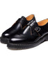 Solovair Black Hi-Shine Single Buckle Monk Shoe