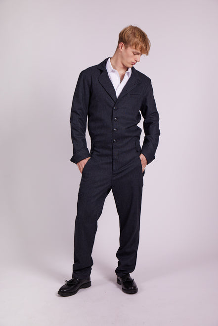 Bowler Berlin Overall / Siren Suit "Churchill" black & blue