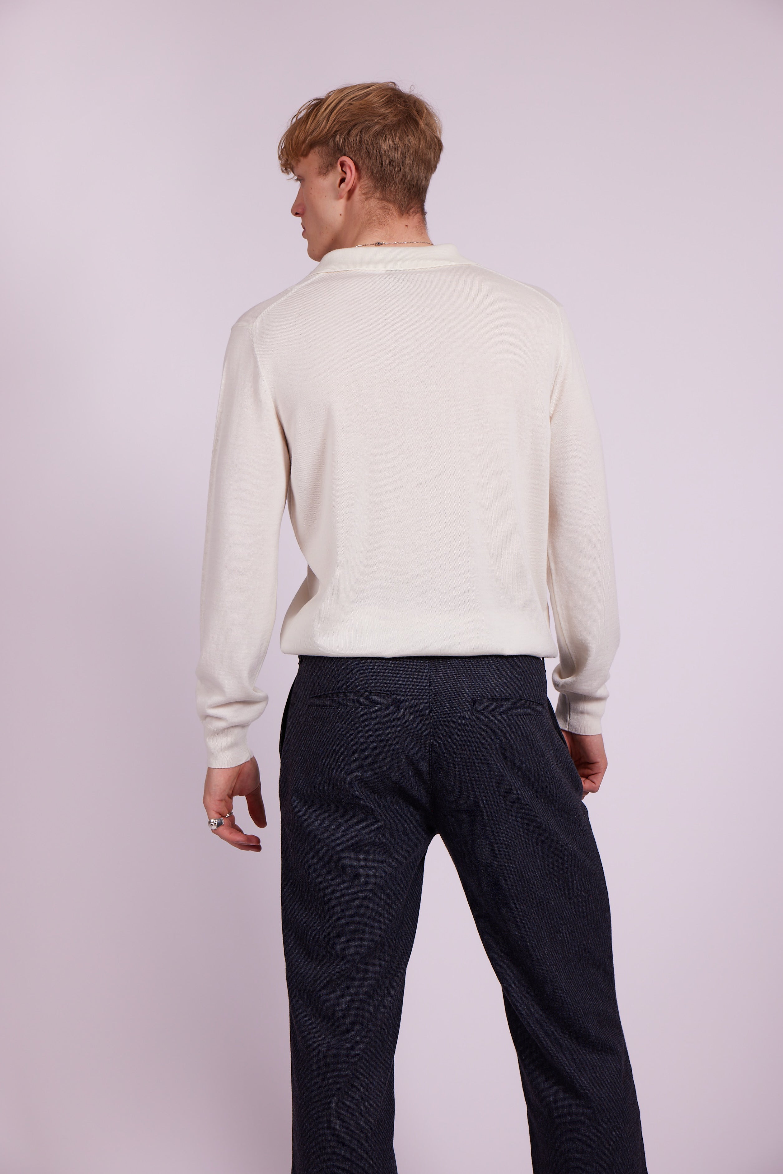 Bowler Berlin "Gatsby" Hose Schwarz-Blau (high waist & straight leg)