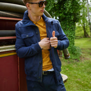 Bowler Sweatjacke Navy Fishbone